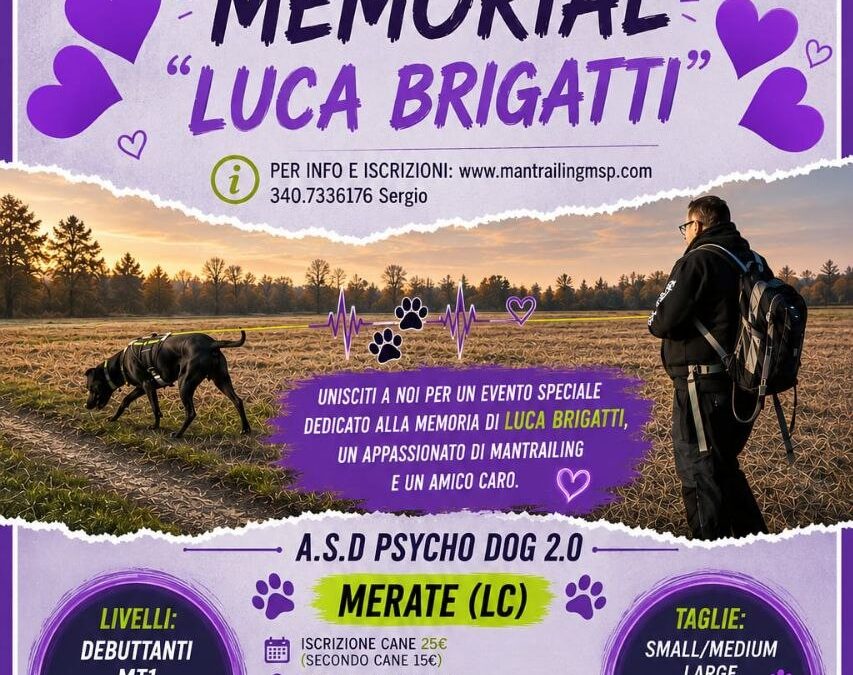 19-20/09/2026 – Gara Mantrailing Sportivo in memoria di Luca Brigatti