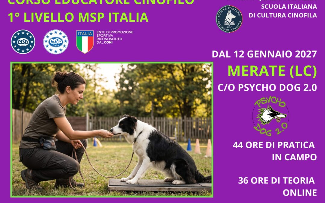 Corso educatore cinofilo 2027